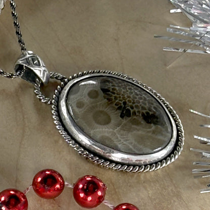 Petoskey Stone Pendant Necklace - Stone Treasures by the Lake