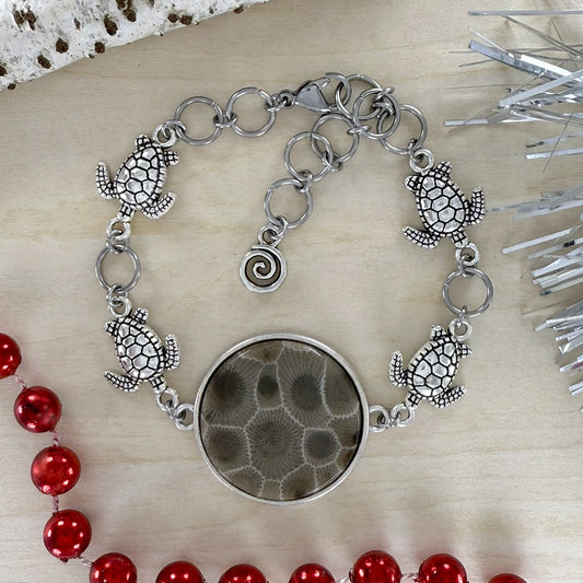 Petoskey Stone Bracelet - Stone Treasures by the Lake