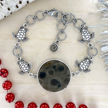 Petoskey Stone Bracelet - Stone Treasures by the Lake