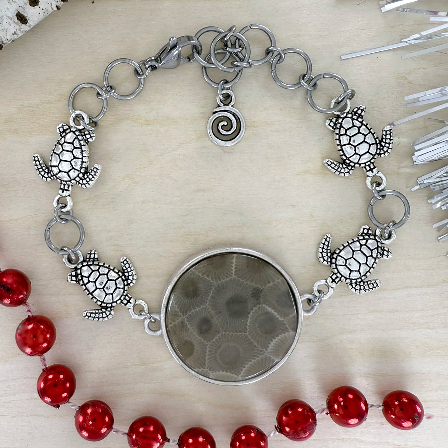 Petoskey Stone Bracelet - Stone Treasures by the Lake