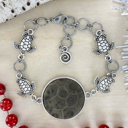 Petoskey Stone Bracelet - Stone Treasures by the Lake