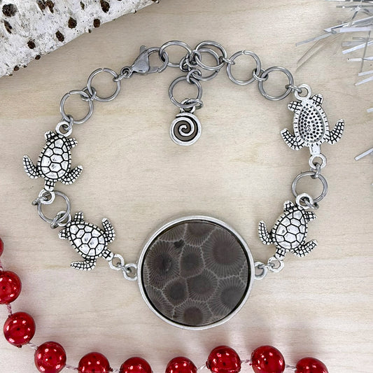 Petoskey Stone Bracelet - Stone Treasures by the Lake