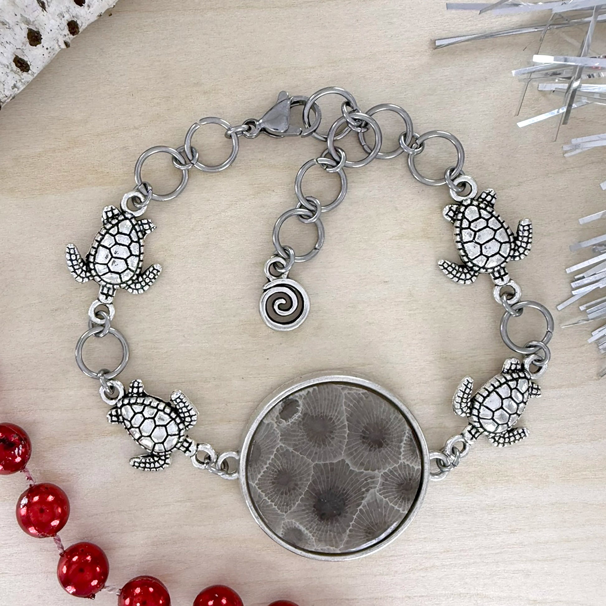 Petoskey Stone Bracelet - Stone Treasures by the Lake