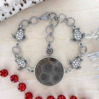 Petoskey Stone Bracelet - Stone Treasures by the Lake