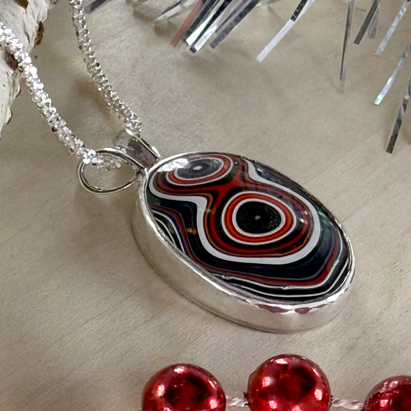 Fordite Pendant Necklace - Stone Treasures by the Lake