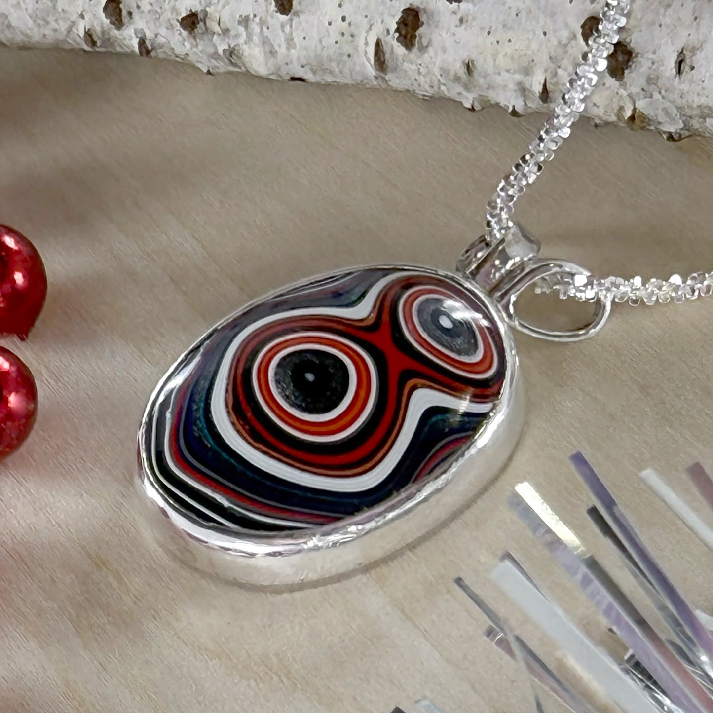 Fordite Pendant Necklace - Stone Treasures by the Lake