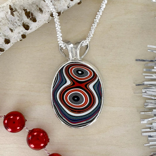 Fordite Pendant Necklace - Stone Treasures by the Lake