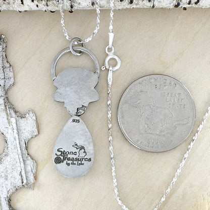 Petoskey Stone Mushroom Pendant - Stone Treasures by the Lake