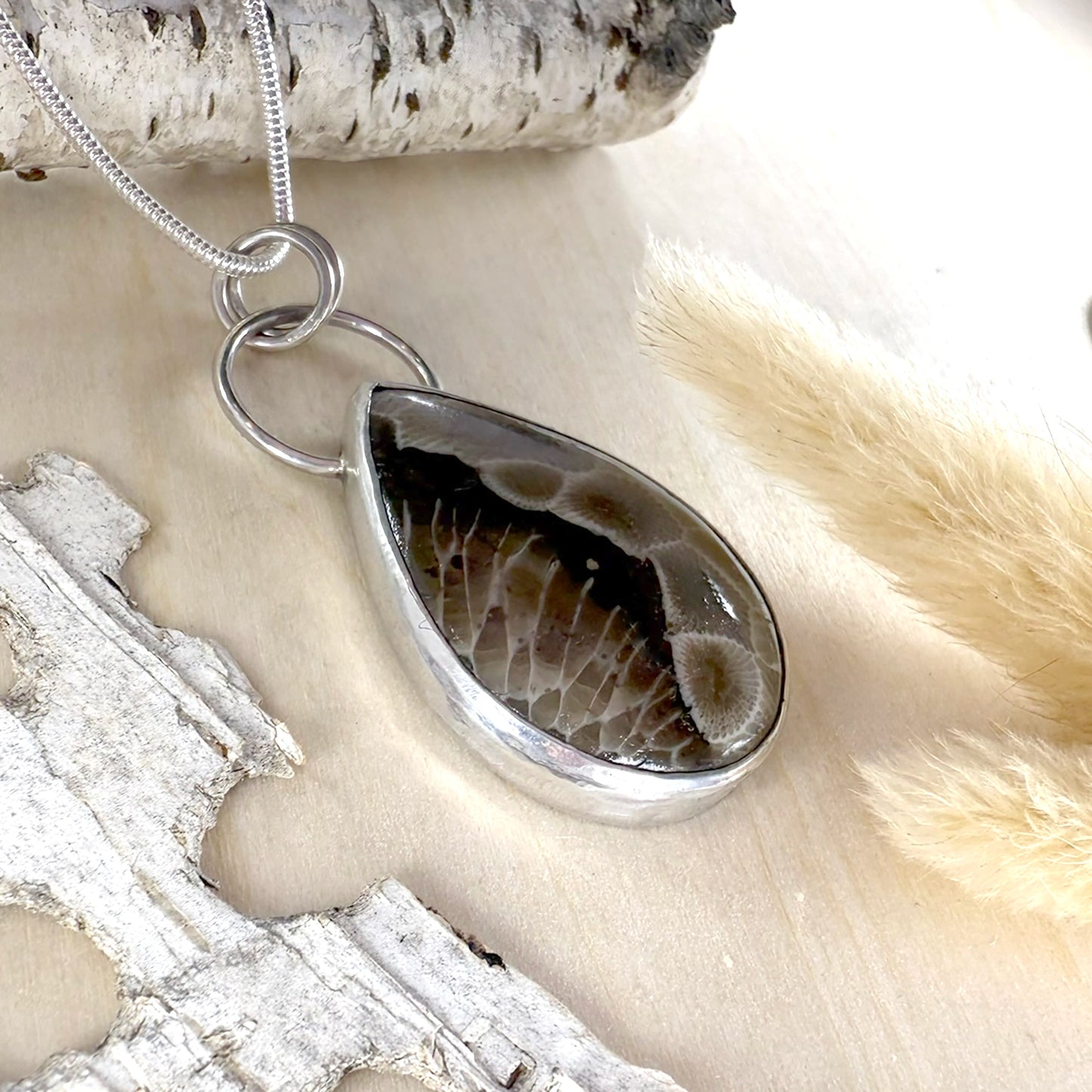 Petoskey Stone Cladophora Pendant Necklace - Stone Treasures 