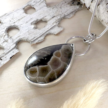 Petoskey Stone Cladophora Pendant Necklace - Stone Treasures 