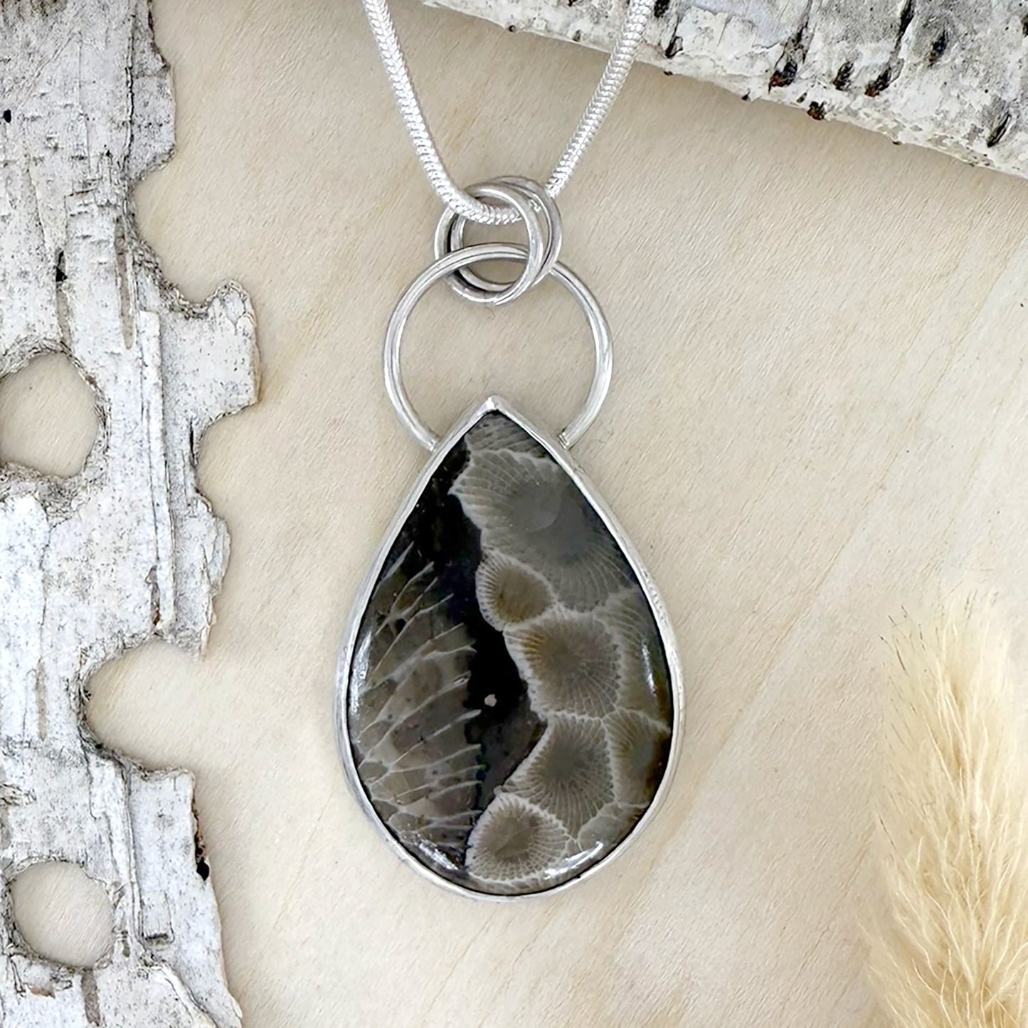 Petoskey Stone Cladophora Pendant Necklace - Stone Treasures 