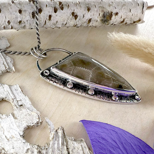 Petoskey Stone Pendant Necklace