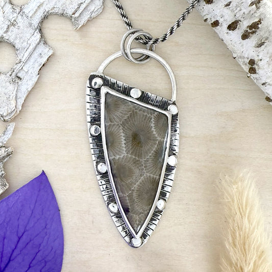 Petoskey Stone Pendant Necklace