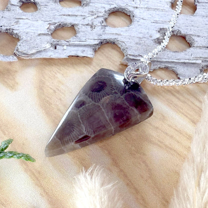 Petoskey Stone Pendant Necklace - Stone Treasures by the Lake