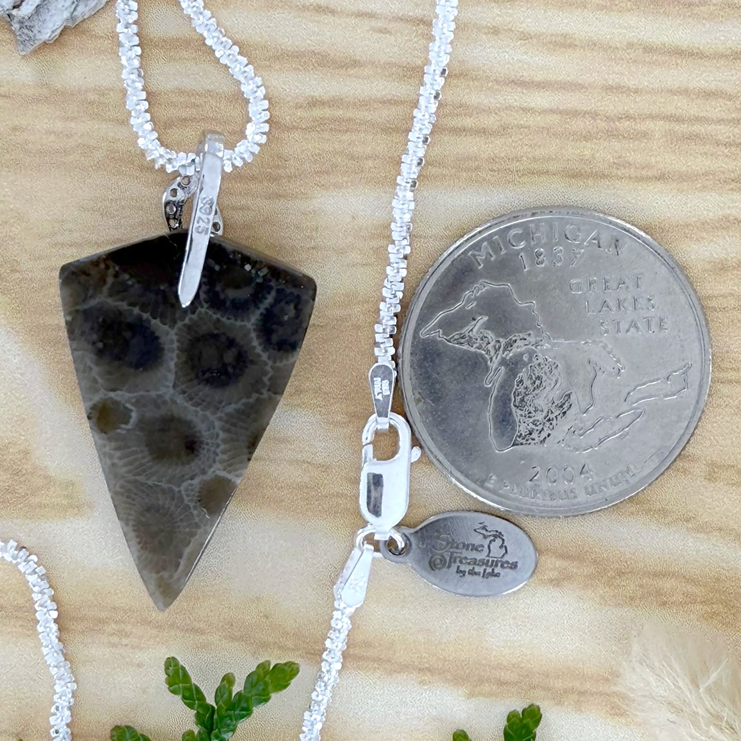 Petoskey Stone Pendant Necklace - Stone Treasures by the Lake