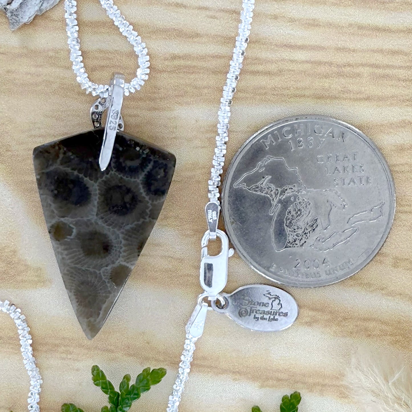 Petoskey Stone Pendant Necklace - Stone Treasures by the Lake