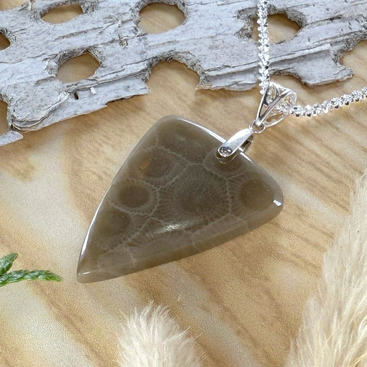 Petoskey Stone Pendant Necklace - Stone Treasures by the Lake