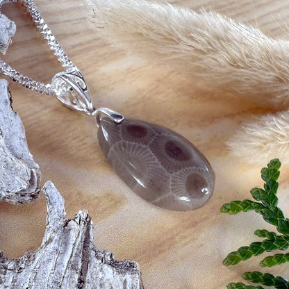 Petoskey Stone Pendant Necklace - Stone Treasures by the Lake