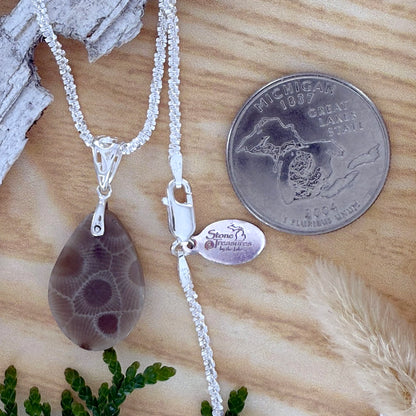 Petoskey Stone Pendant Necklace - Stone Treasures by the Lake