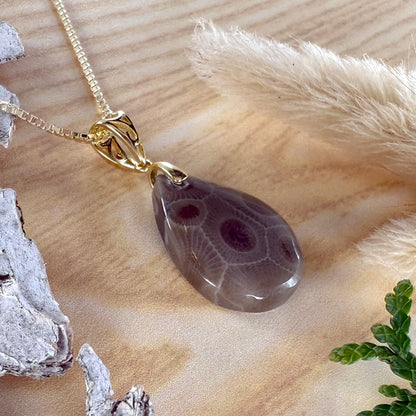 Petoskey Stone Pendant Necklace - Stone Treasures by the Lake