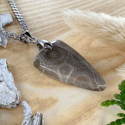 Petoskey Stone Pendant Necklace - Stone Treasures by the Lake