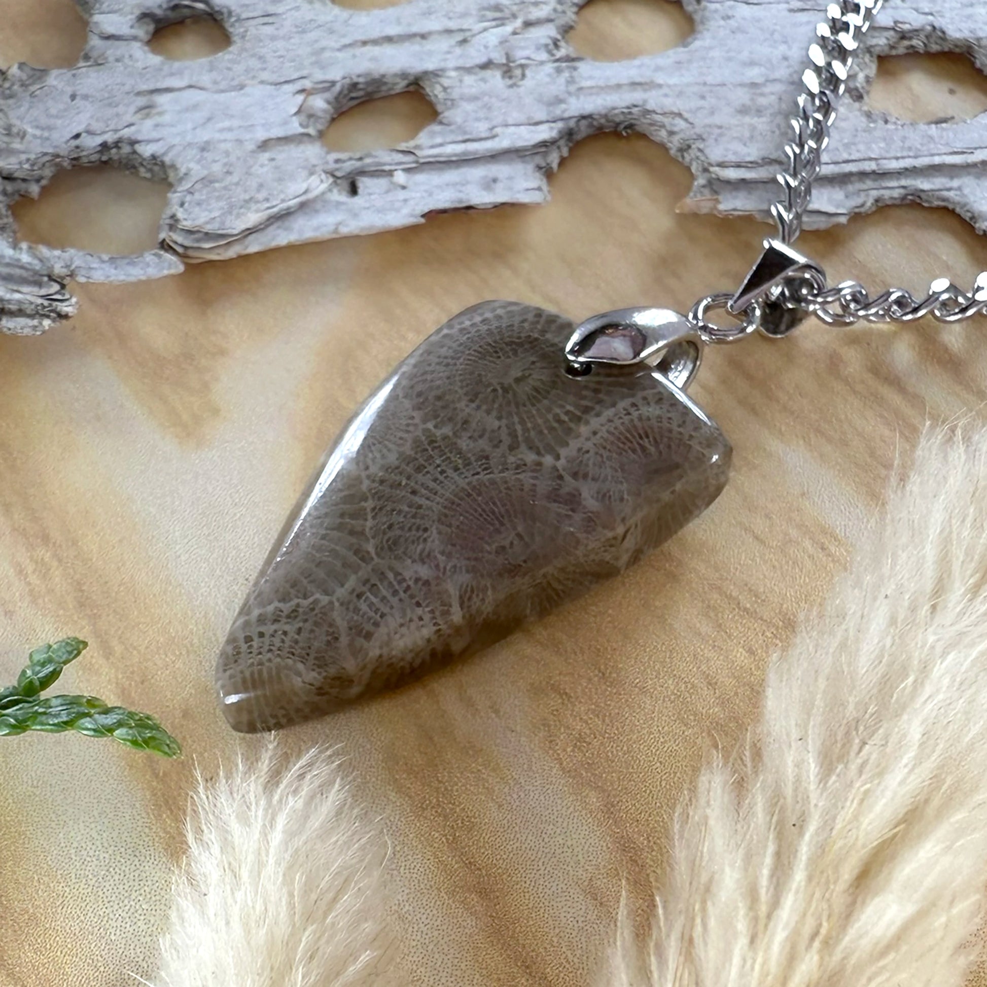 Petoskey Stone Pendant Necklace - Stone Treasures by the Lake