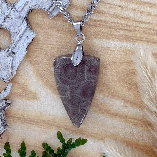 Petoskey Stone Pendant Necklace - Stone Treasures by the Lake