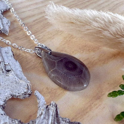 Petoskey Stone Pendant Necklace - Stone Treasures by the Lake