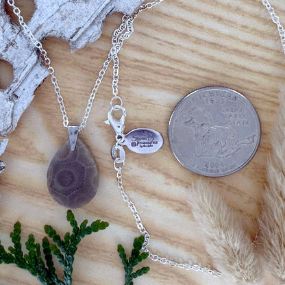 Petoskey Stone Pendant Necklace - Stone Treasures by the Lake