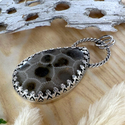 Petoskey Stone Pendant - Stone Treasures by the Lake