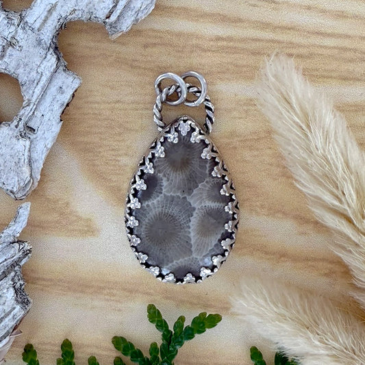 Petoskey Stone Pendant - Stone Treasures by the Lake