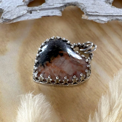 Lake Michigan Granite Heart Pendant - Stone Treasures by the Lake