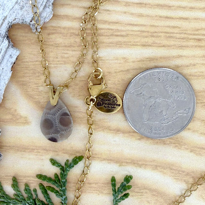 Petoskey Stone Pendant Necklace - Stone Treasures by the Lake