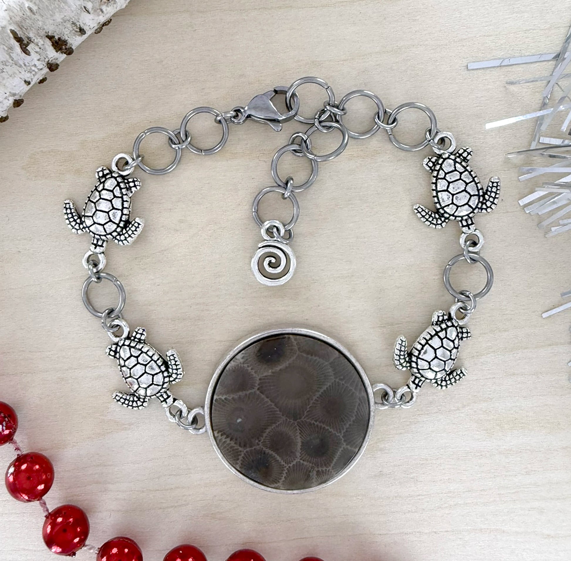 Petoskey Stone Bracelet - Stone Treasures by the Lake