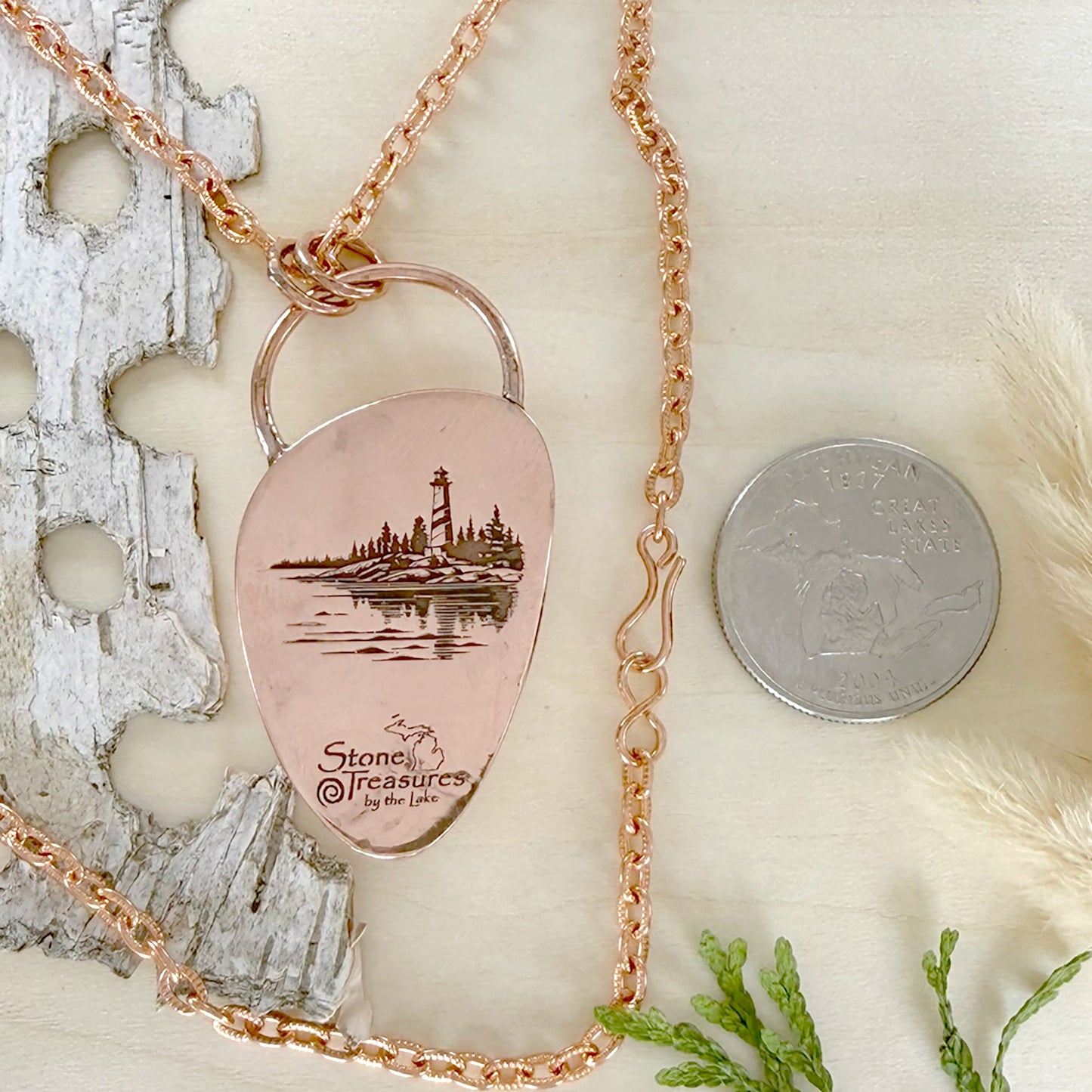 Favosite Pendant Necklace - Stone Treasures by the Lake