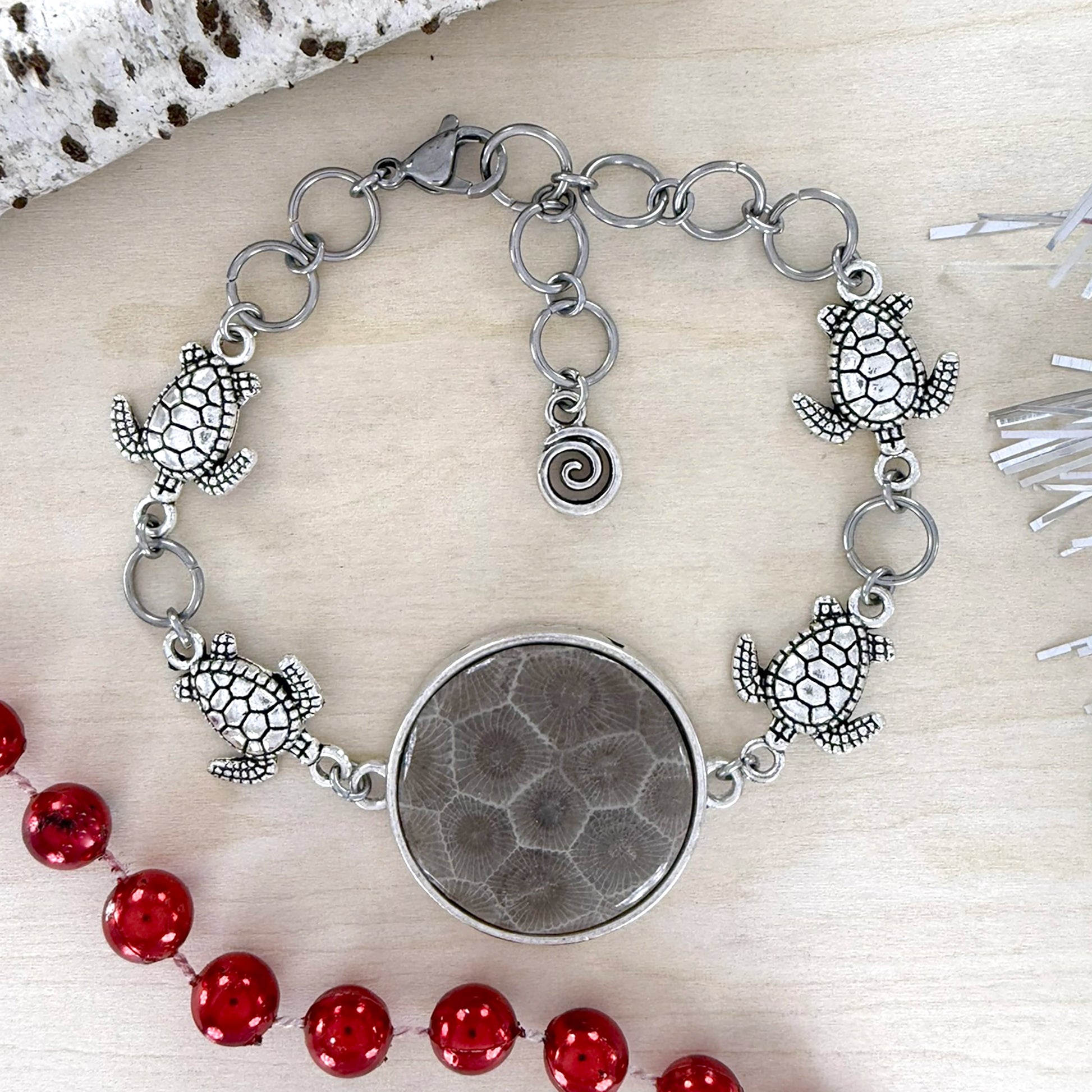 Petoskey Stone Bracelet - Stone Treasures by the Lake