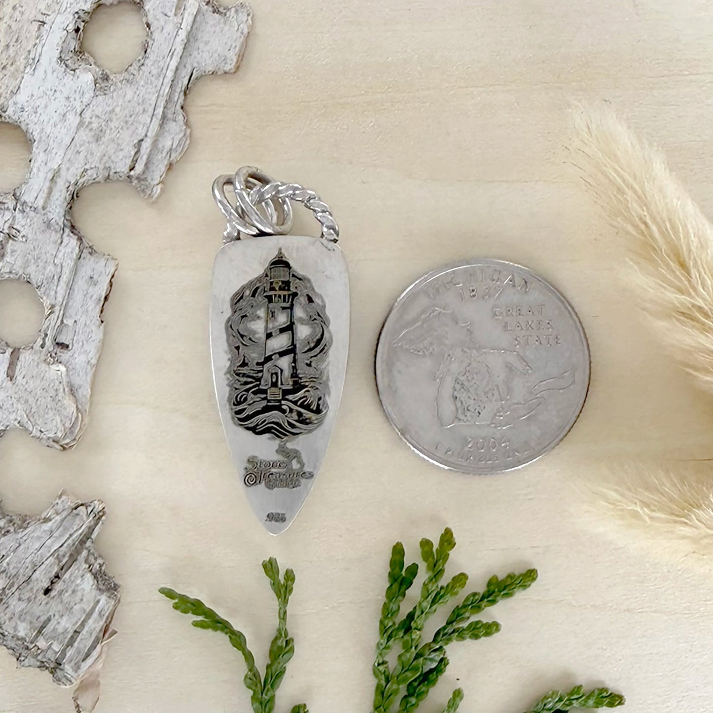 Lake Michigan Granite Pendant - Stone Treasures by the Lake