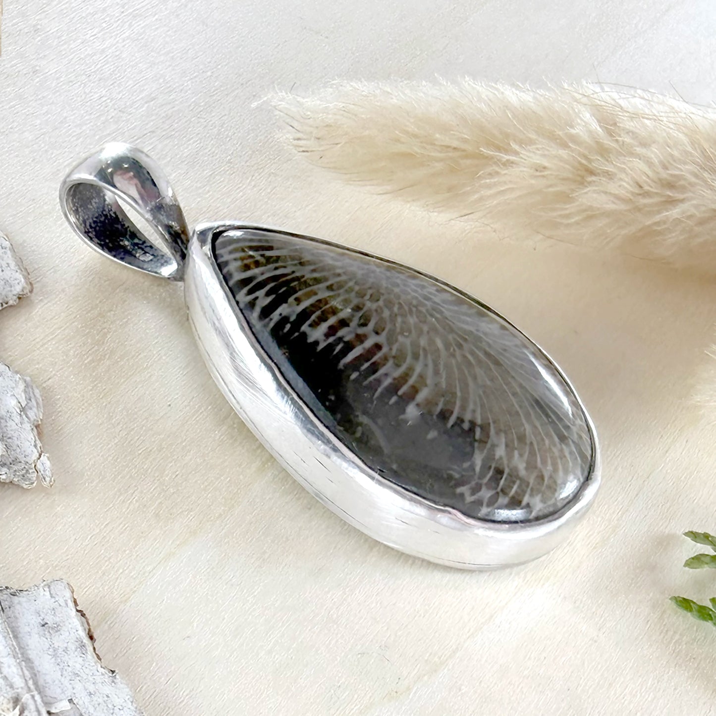 Cladopora Fossil Pendant - Stone Treasures by the Lake