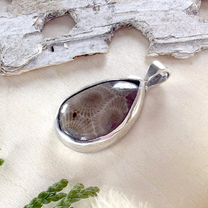 Petoskey Stone Pendant - Stone Treasures by the Lake