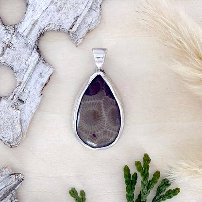Petoskey Stone Pendant - Stone Treasures by the Lake