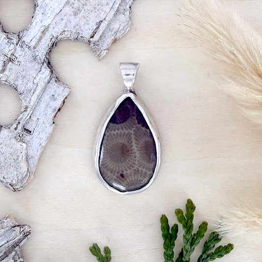 Petoskey Stone Pendant - Stone Treasures by the Lake