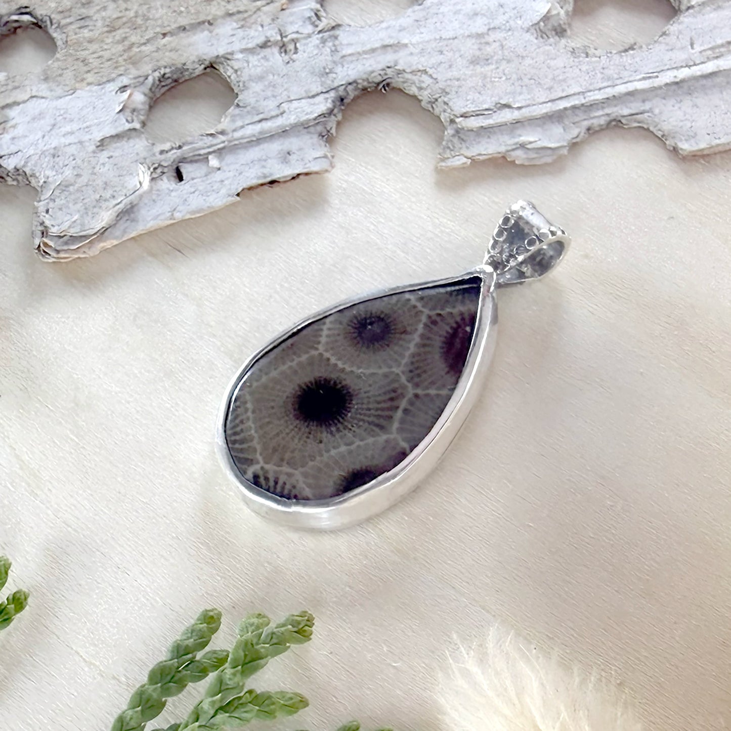 Petoskey Stone Pendant - Stone Treasures by the Lake