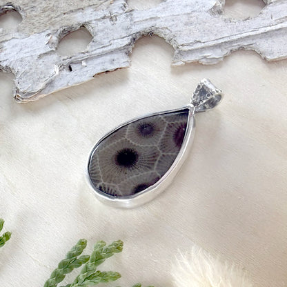 Petoskey Stone Pendant - Stone Treasures by the Lake