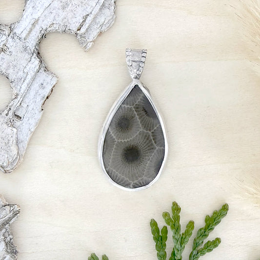 Petoskey Stone Pendant - Stone Treasures by the Lake