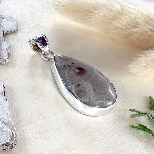 Petoskey Stone Pendant - Stone Treasures by the Lake