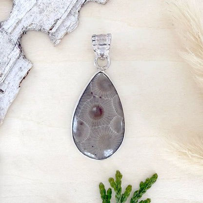 Petoskey Stone Pendant - Stone Treasures by the Lake