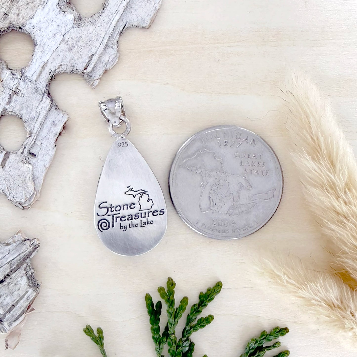 Petoskey Stone Pendant - Stone Treasures by the Lake