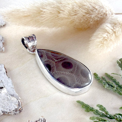 Petoskey Stone Pendant - Stone Treasures by the Lake
