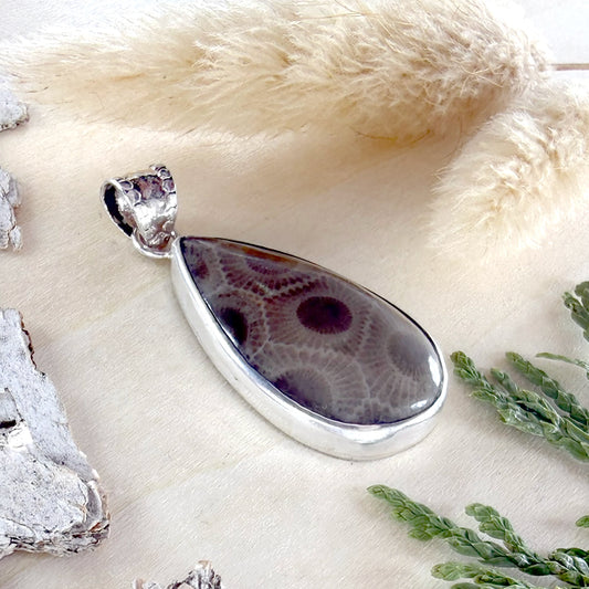 Petoskey Stone Pendant - Stone Treasures by the Lake