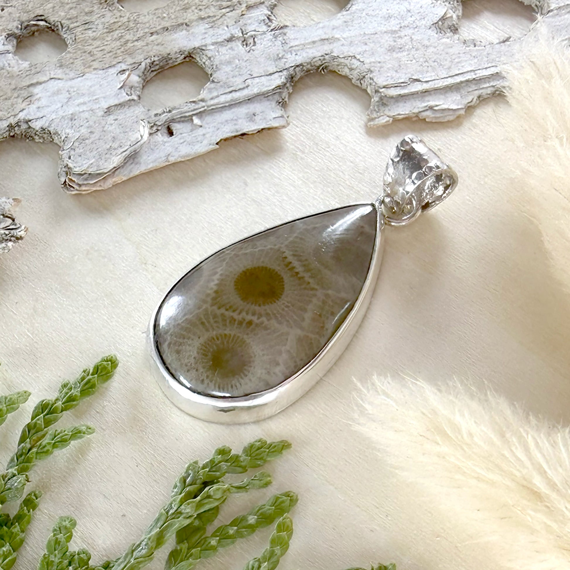 Petoskey Stone Pendant - Stone Treasures by the Lake